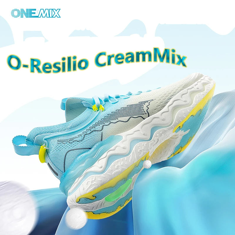ONEMIX 2024 Nuovo stile colore O-Resilio CreamMix Scarpe da running su strada da uomo, leggere e ammortizzate, sneakers da allenamento outdoor da uomo