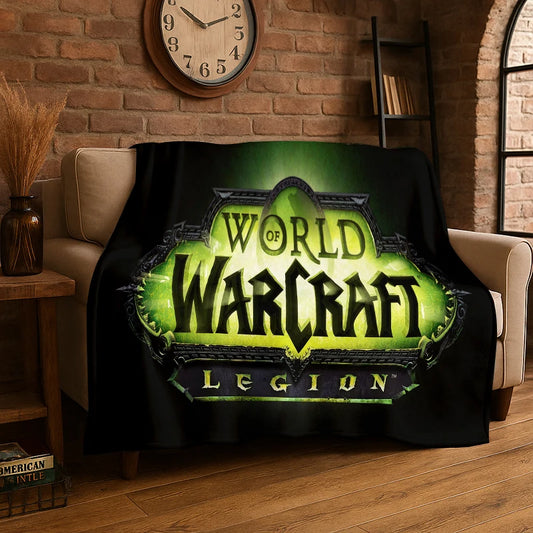 Demon Hunter Arthas World of Warcraft WOW Game Flannel Blanket Soft Warm Throw Blanket for Bedroom Living Room Bed Travel picnic