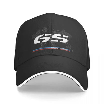 GS World Map Motorcycle Trucker Hat Adult Fashion Hats Sun Caps Fishing Hat Breathable Polyester Mesh Baseball Caps Summer