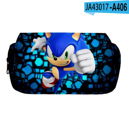 Sonic The Hedgehog Double Pencil Case Stationery Bag Storage Pouch