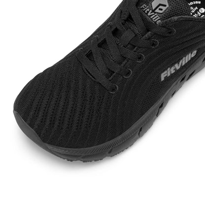 FitVille-schoenen met brede teenruimte voor heren, goed gedempte extra brede schoenen, antislip, breed, lichtgewicht en ademend, voor hardlopen