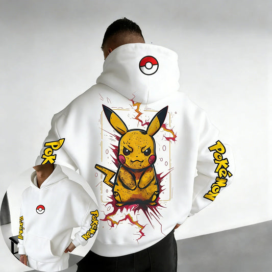 2026 Pokémon Games Pikachu Co Branded Cotton Hoodie Spring/Summer New Harajuku Men's and Women's Loose Casual Parent Child Top