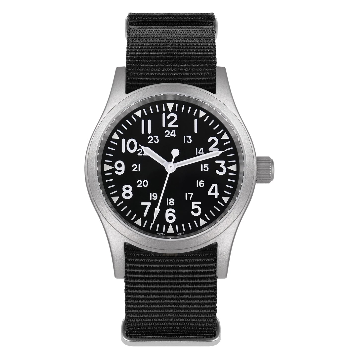Militado ML05 38mm Men Watch VH31 Quartz Military Watches Domed Sapphire AR Coating 100m Waterproof Stainless Steel Wristwatch