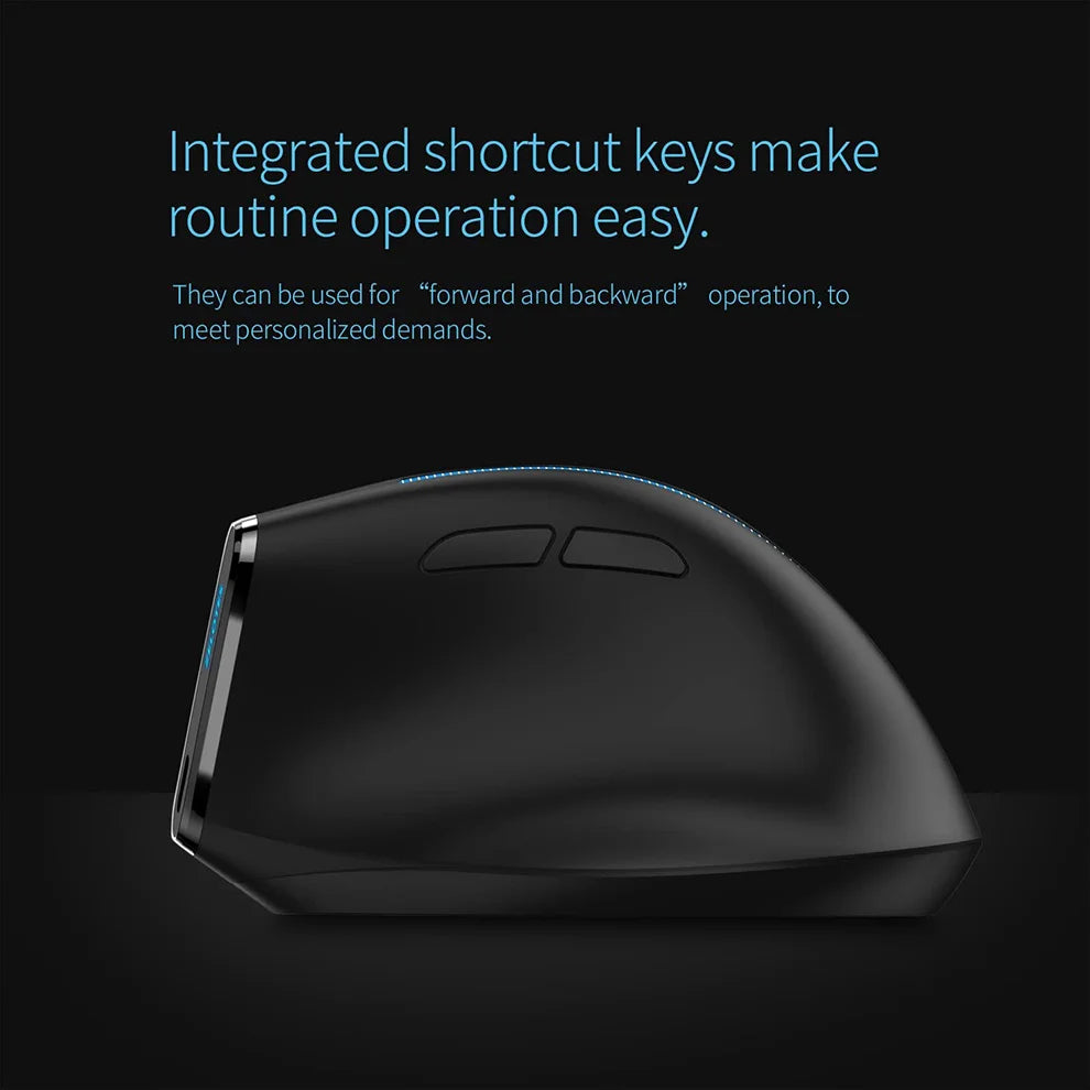 Jomaa 2.4G Wireless Vertical Mouse Rechargeable Ergonomic Mice Computer USB Gaming Mouse With 3 Adjustable DPI