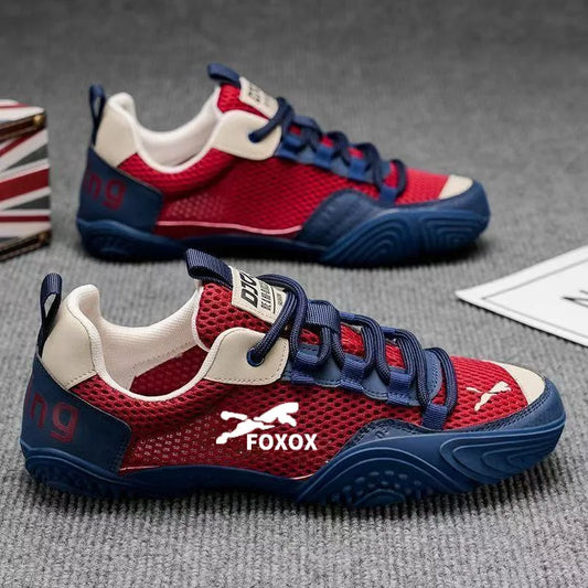 Zapatillas de running para hombre transpirables con parte superior de malla ligera, suela suave y cómoda, calzado deportivo casual de verano a la moda