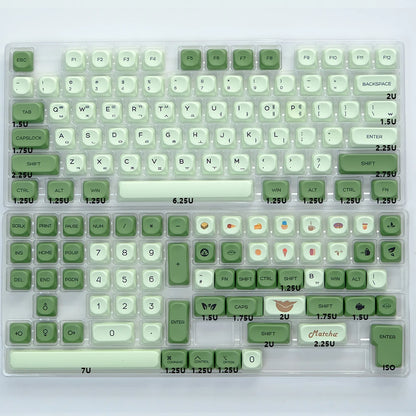 KBDiy KOA  Profile PBT Honey Milk Keycaps Russian Korean Japanese 137 Keys Caps for Mechanical Keyboard Keycap MAC for MX Switch