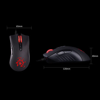 A4TECH Bloody A91 Gaming Mouse, 4000 DPI, Drag Click, 1000HZ, 6666FPS, 8 Buttons, Metal X' Glide Armor Boot, Over 20 million clicks