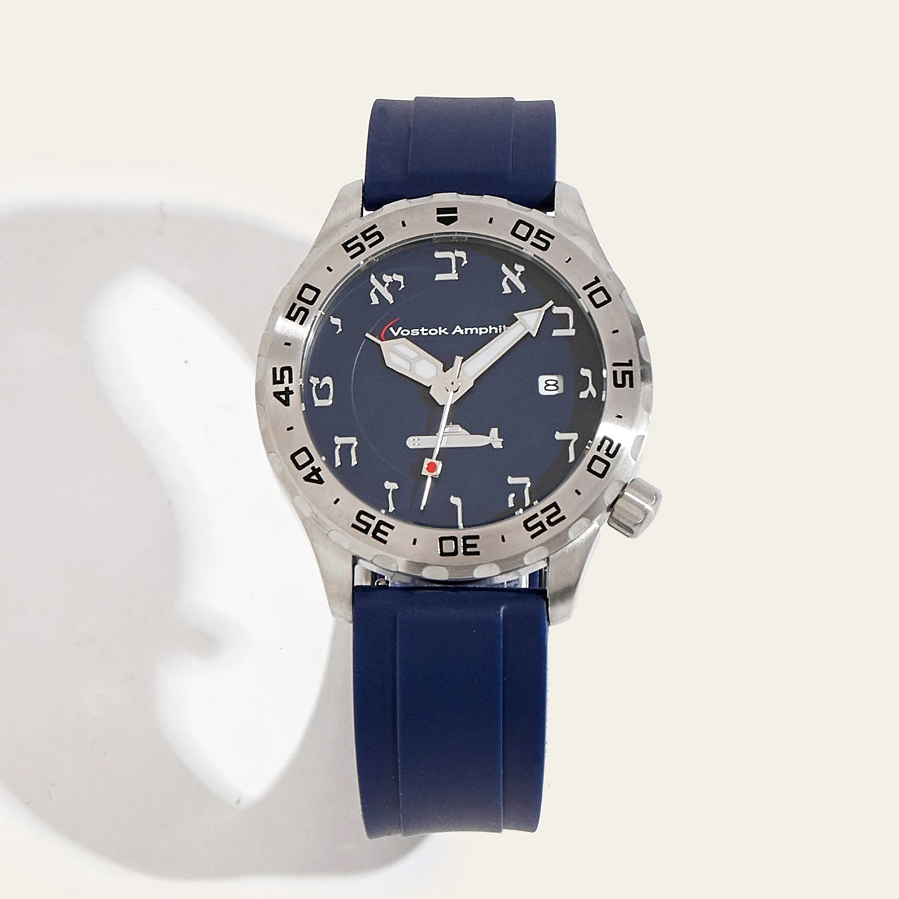 Watch Jewish Hebrew Numerals Dial Mechanical Men Waterproof Aleph-Bet Wristwatch Automatic Sub Branded Vostok Amphibia Timepiece