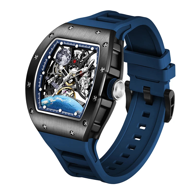 Automatic Mechanical Skeleton Watch Sports Premium Custom Logo Hollow Out Wristwatch for Active Lifestyle