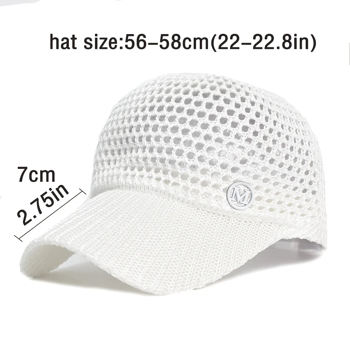 Unisex Hollow-out Design Mesh Baseball Cap Breathable Summer Sun Hat Baseball Cap