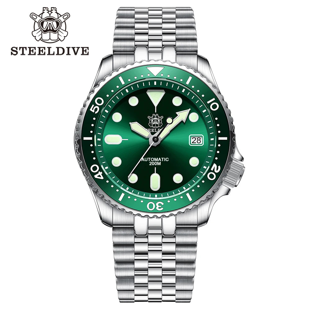 STEELDIVE SD1973 Men's Dive Watch NH35 Automatic Mechanical Men's Watch Luminous Ceramic Bezel Diver watch men watches Sapphire