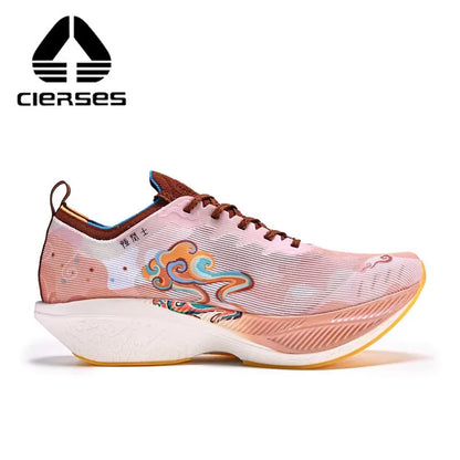 CIERSES Carbon Fiber Plate Marathon Running Racing Shoes Men Professional Stable Support Shock-Relief Rebound Training Shoes
