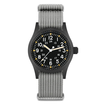 Militado ML05 38mm Men Watch VH31 Quartz Military Watches Domed Sapphire AR Coating 100m Waterproof Stainless Steel Wristwatch