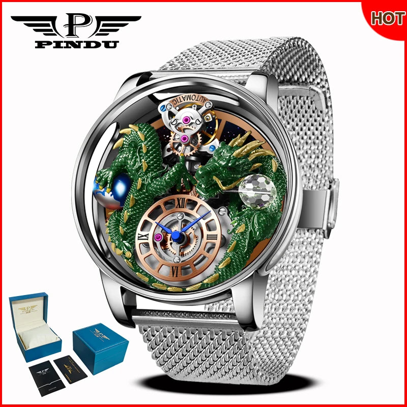 PINDU Design 2025 NEUE Herrenuhr Diamond Tourbillion Top-Marke Luxus Astronomia Quarzuhr für Herren Saphirglas wasserdichte Uhr