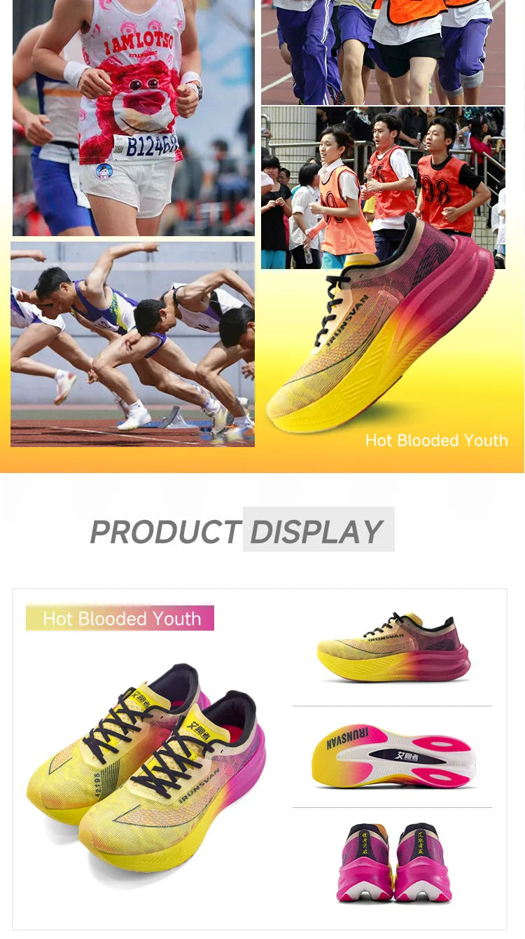 IRUNSVAN  Lightweight Marathon Sneakers Men Running Shoes Breathable Sports Shoes Casual Comfortable Athletic Training Unisex