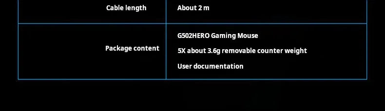 Logitech G502 HERO High Performance Wired Gaming Mouse HERO 25K Sensor 25,600 DPI RGB Adjustable Weights 11 Buttons PC/Mac Mouse