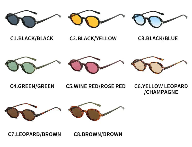 2026 Retro Small Round Frame Eyewear | Double Gold Rivet Accent | High-End Styling Sunglasses
