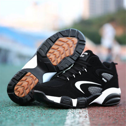 Zapatillas deportivas modernas de talla grande para hombre con bloques de color, cómodas, antideslizantes, con cordones, casuales y resistentes para actividades al aire libre masculinas