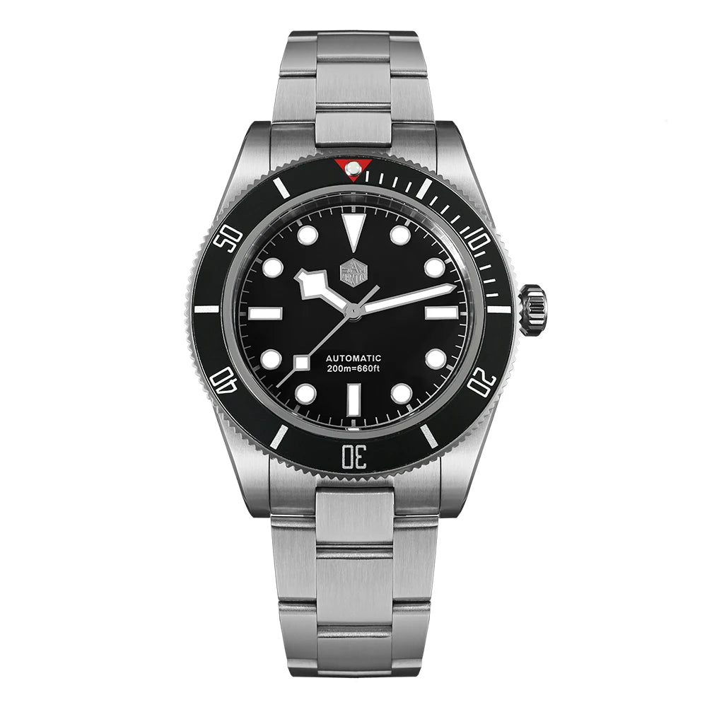 San Martin 40mm Aluminum Bezel NH35 BB58 Automatic Watches For Men Dive Wristwatch 20ATM Sapphire Luminous Reloj SN0008D