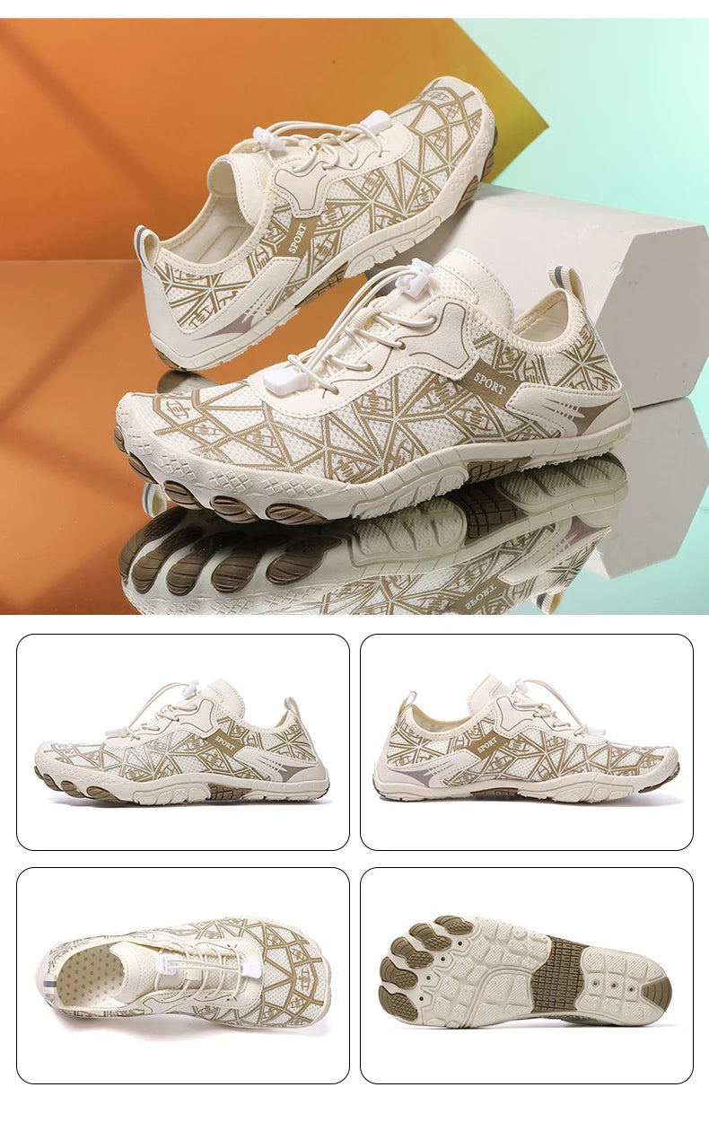 New Barefoot Wading Shoes Men and Women Mesh Quick-Drying Beach Shoes Outdoor Non-Slip Swimming Shoes Unisex Water Sports Shoes