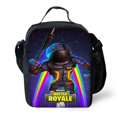 Hot Game F-FortniteS Child Insulated Large Capacity Bag for Boy Girl Student Outdoor Picnic Resuable Thermal Cooler Lunch Box