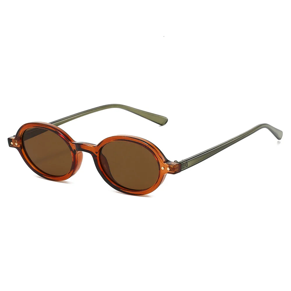 2026 Retro Small Round Frame Eyewear | Double Gold Rivet Accent | High-End Styling Sunglasses