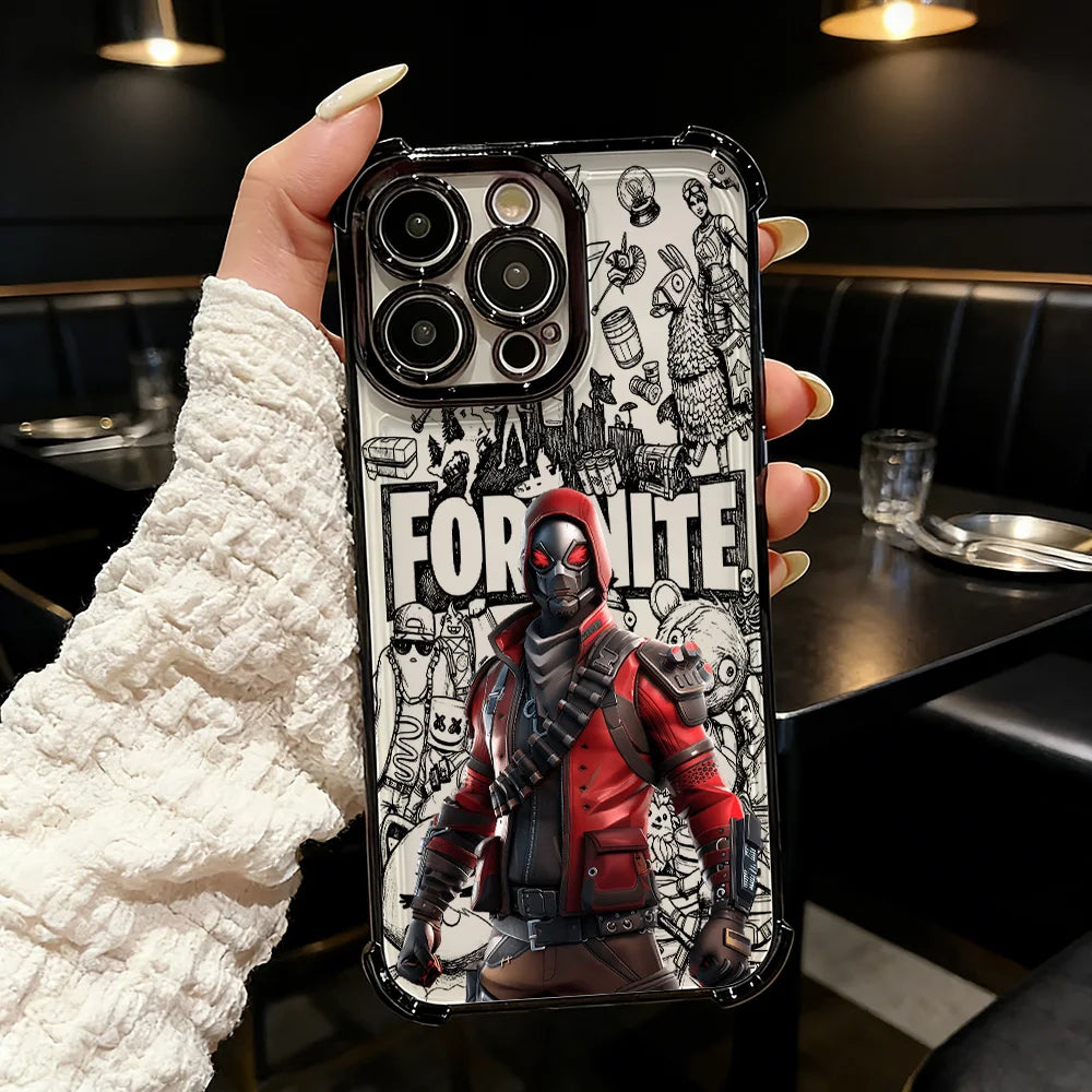 Custodia per telefono placcata del popolare gioco FortniteS per Samsung A37 A57 A07 A36 A16 A35 A55 A25 A26 A05s A15 A54 A34 A24 A14 A05 A04 4G 5G