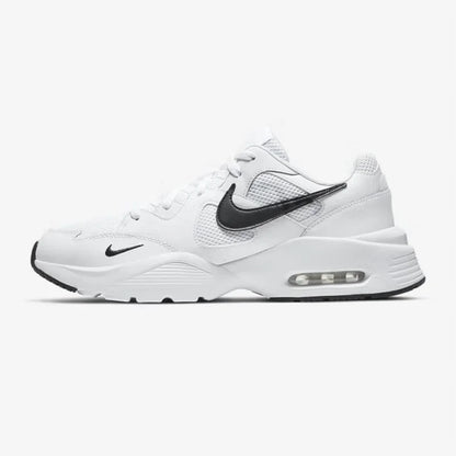 Nike's New Air-Cushioned Shock-Absorbing Hiking and Fitness Running Shoes for Men, Lightweight and Comfortable with Layered Upper Design, Suitable for Daily Wear and Sports. Air Max Fusion Stylish Versatile White Retro-Style