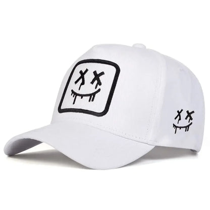 Unisex XX Smiling Face Embroidery Baseball Caps Spring Autumn Outdoor Adjustable Casual Hats Sunscreen Hat Sports Cap