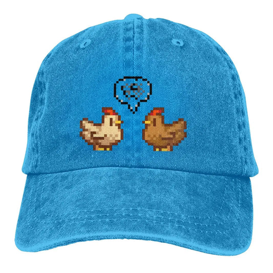 Summer Cap Sun Visor Unhappy Chickens Hip Hop Caps Stardew Valley Game Abigail Sebastian Cowboy Hat Peaked Hats