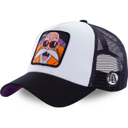 Șapcă Dragon Ball Son Goku de vară pentru călătorii, cu cozoroc, pentru bărbați, brodată, în stil hip-hop, din plasă, cu vizieră de soare, șapcă de baseball, pentru sport în aer liber