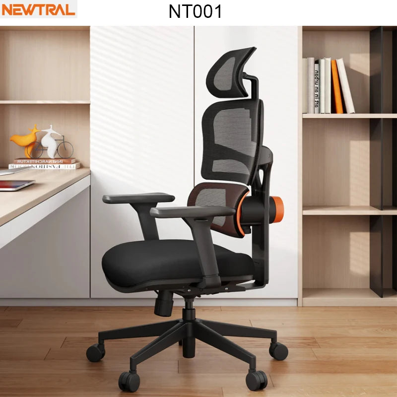 Newtral NT001 Ergonomic Office Chair with Auto-following Lumbar Support, Adjustable Armrest Headrest