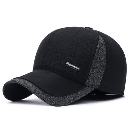 Waterproof Sports Cap Comfortable Adjustable Lined Earflap Cap Lightweight Winter Hat for Casual