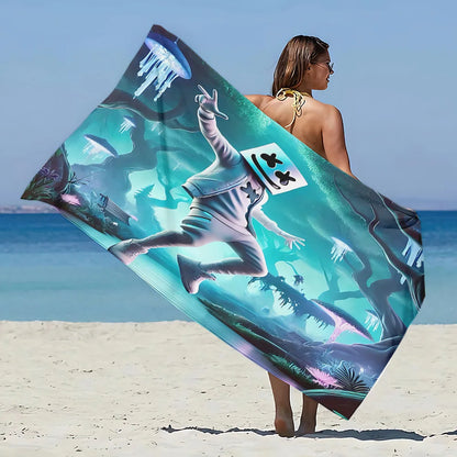 Nueva toalla de playa F-FortniteS de juego popular, microfibra sin arena, secado rápido, suave y resistente a la arena, toalla para piscina, regalo para mujer, viaje, gimnasio y ducha