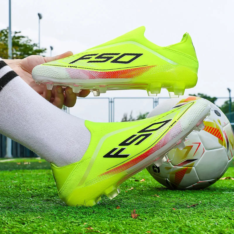 Men's Soccer Cleats Professional Football Boots Society Turf Breathable Mesh Youth Soccer Shoes Anti-Skid Male Sneakers Chuteira