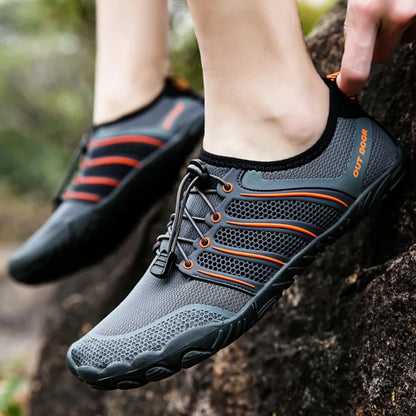 Men's Minimalist Running Cross Training Shoes Barefoot Shoes Big Toe Box Five Finger Shoes Saguaro Barefoot Pit Viper Paracord