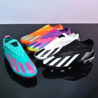 New Men Soccer Shoes Cleats Outdoor Sport Training Breathable Football Boots Long Spikes FG Boys Non Slip Match Comfortable