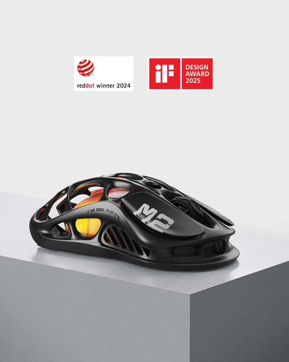 GravaStar Mercury M2 Wireless Gaming Mouse with 26,000 DPI, PAW3395DM Sensor -79g Lightweight Hollowed-Out Design -5 Programmabl