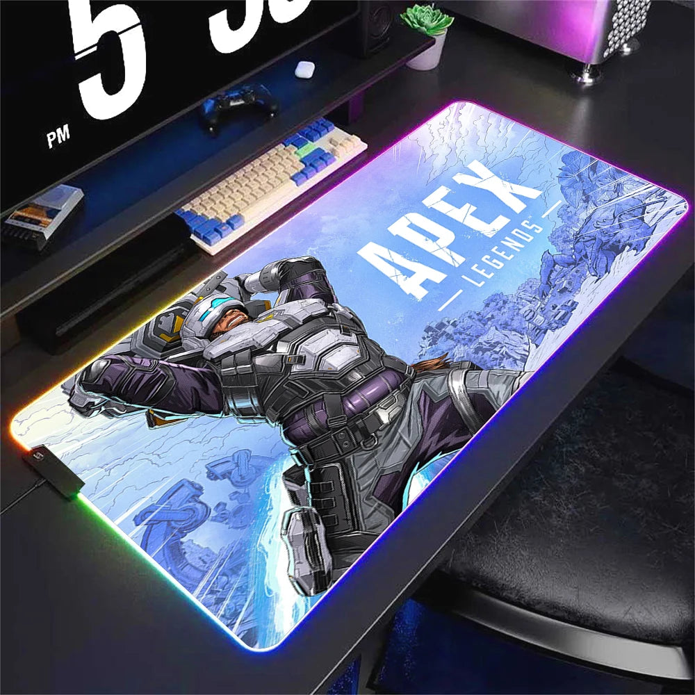 RGB Apex Legends Keyboard Mousepad Computer Gaming Cool Mouse Pad Speed Large Accessories Mouse Mats Office Desk Protector Mat