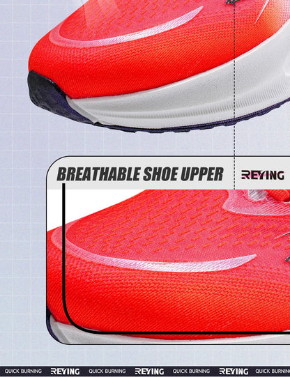 IRUNSVAN Co-Branded Fast Burning 1.0 Carbon Plate Running Shoes for Men's Marathon Training Shock-Absorbing and Breathable