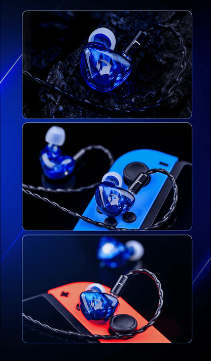 Auriculares Gaming HiFi com Fio EPZ G10 – Monitores In-Ear Type-C e 3.5mm com DAC, Isolamento de Ruído, Cabo Amovível e Microfone