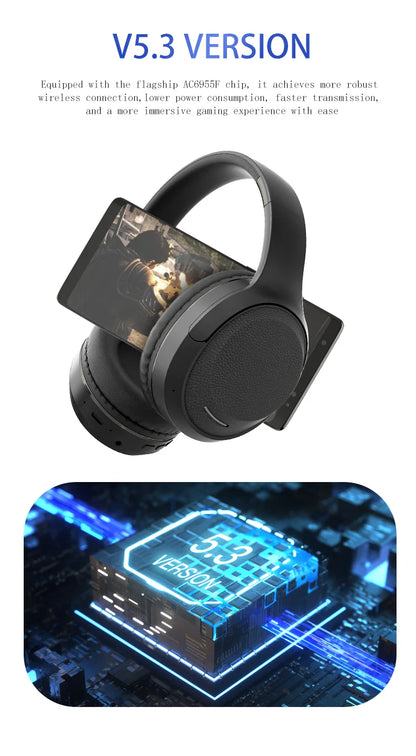 Wireless TV Headphones Bluetooth 5.0 USB Adaptor Stereo Headset Foldable Helmet Earbuds with Mic for Samsung  TV PC Music