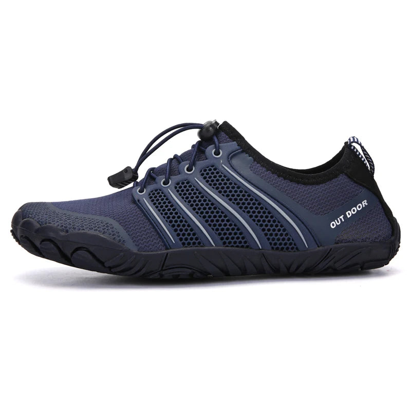 Men's Minimalist Running Cross Training Shoes Barefoot Shoes Big Toe Box Five Finger Shoes Saguaro Barefoot Pit Viper Paracord