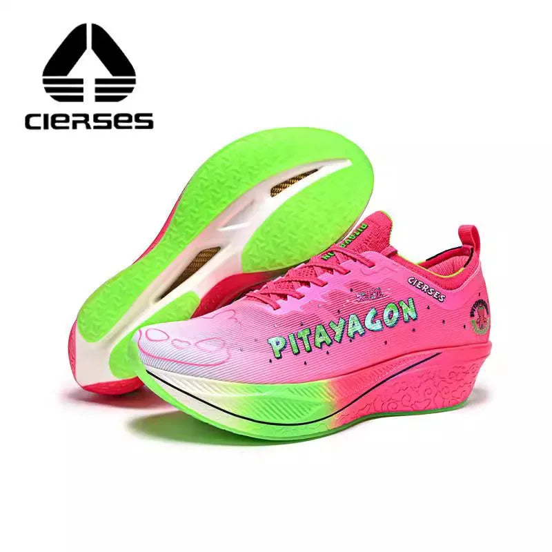 CIERSES Carbon Fiber Plate Marathon Running Racing Shoes Men Professional Stable Support Shock-Relief Rebound Training Shoes