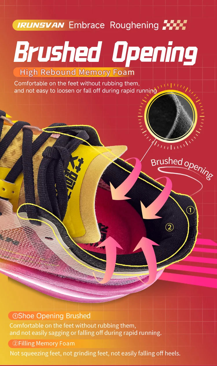 IRUNSVAN  Lightweight Marathon Sneakers Men Running Shoes Breathable Sports Shoes Casual Comfortable Athletic Training Unisex
