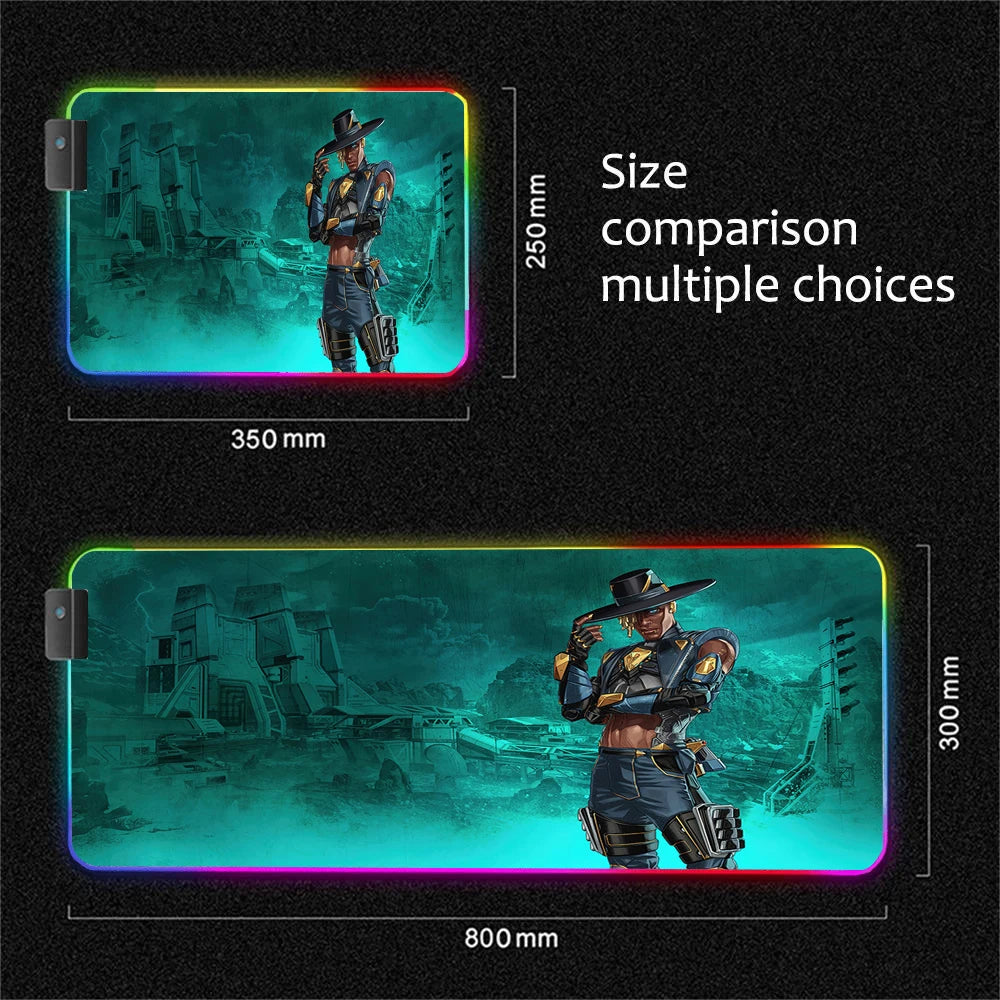 RGB Apex Legends Keyboard Mousepad Computer Gaming Cool Mouse Pad Speed Large Accessories Mouse Mats Office Desk Protector Mat