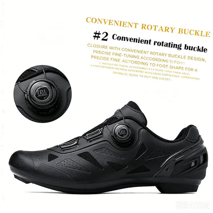2026 New Men's Non - Slip Breathable Lock - Type Mountain Bike Cycling Shoes Durable Adjustable Outdoor Sports Footwear
