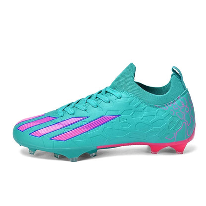 Professional Men's Ankle Football Boots Outdoor Grass Cleats Unisex Soccer Shoes Long Spikes FG Football Shoes Chuteira Society