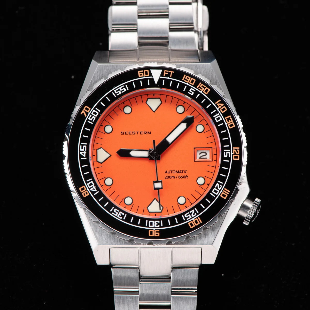 SEESTERN SUB600T V3 Men's Watch Automatic Diving Sapphire Wristwatch NH35 Movement Ceramic Bezel Luminous Date Jubilee Waterproof