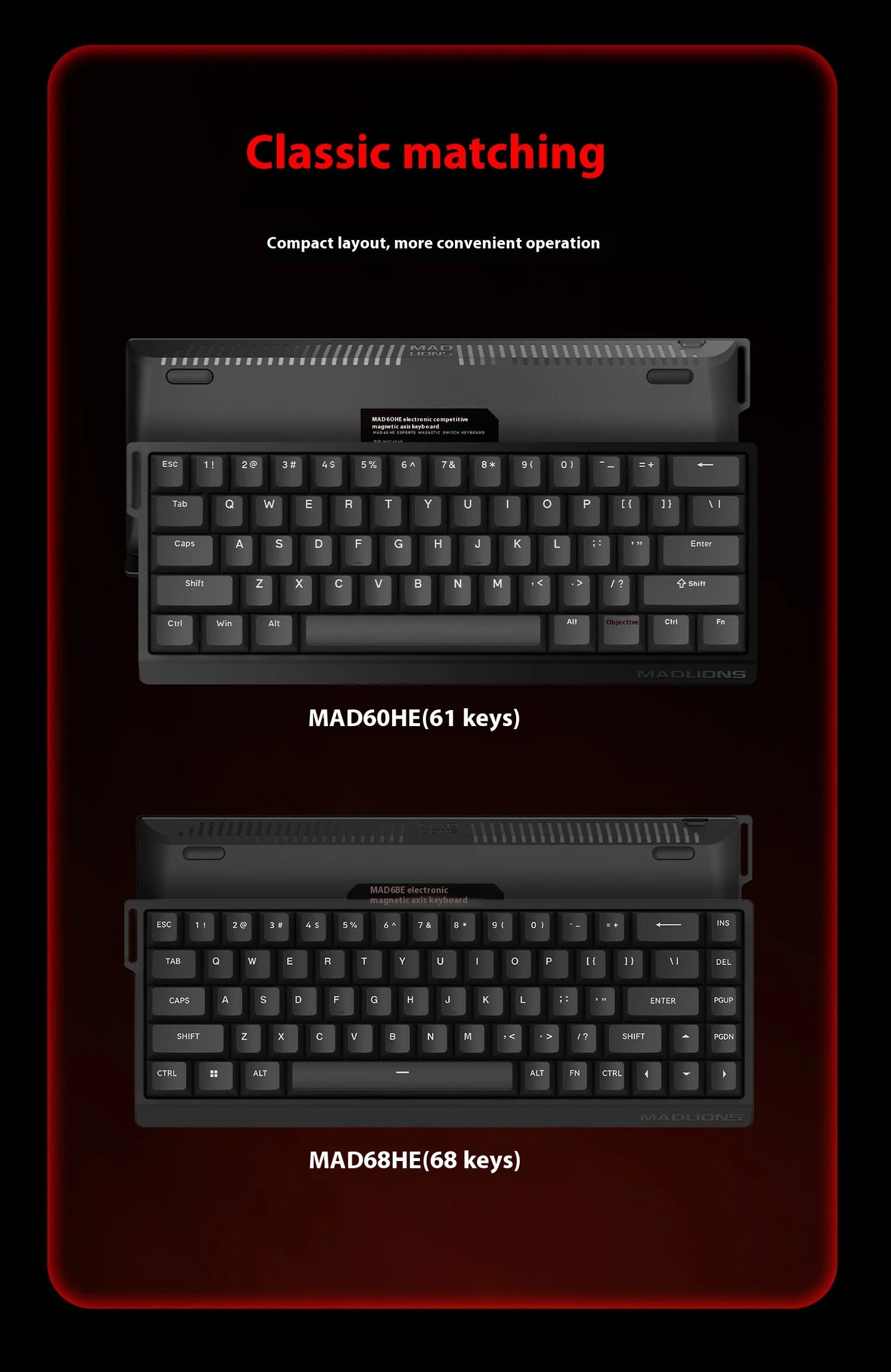 FGG Madlions Mad60 HE Mad68 Pro HE E-sports Magnetic Switch Mechanical Keyboard RGB Wired Hot Swap 8K Customized Gaming Keyboard